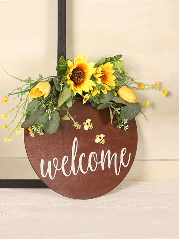 Welcome Sign Multifunctional Delicate Stylish Handcrafted Welcome Wreath Decoration for Front Door