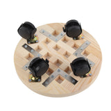 Wooden Mobile Flower Tray with 6 Wheels 360 Degree Rotating Rolling Plant Stand for Home