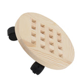 Wooden Mobile Flower Tray with 6 Wheels 360 Degree Rotating Rolling Plant Stand for Home - Extra Image