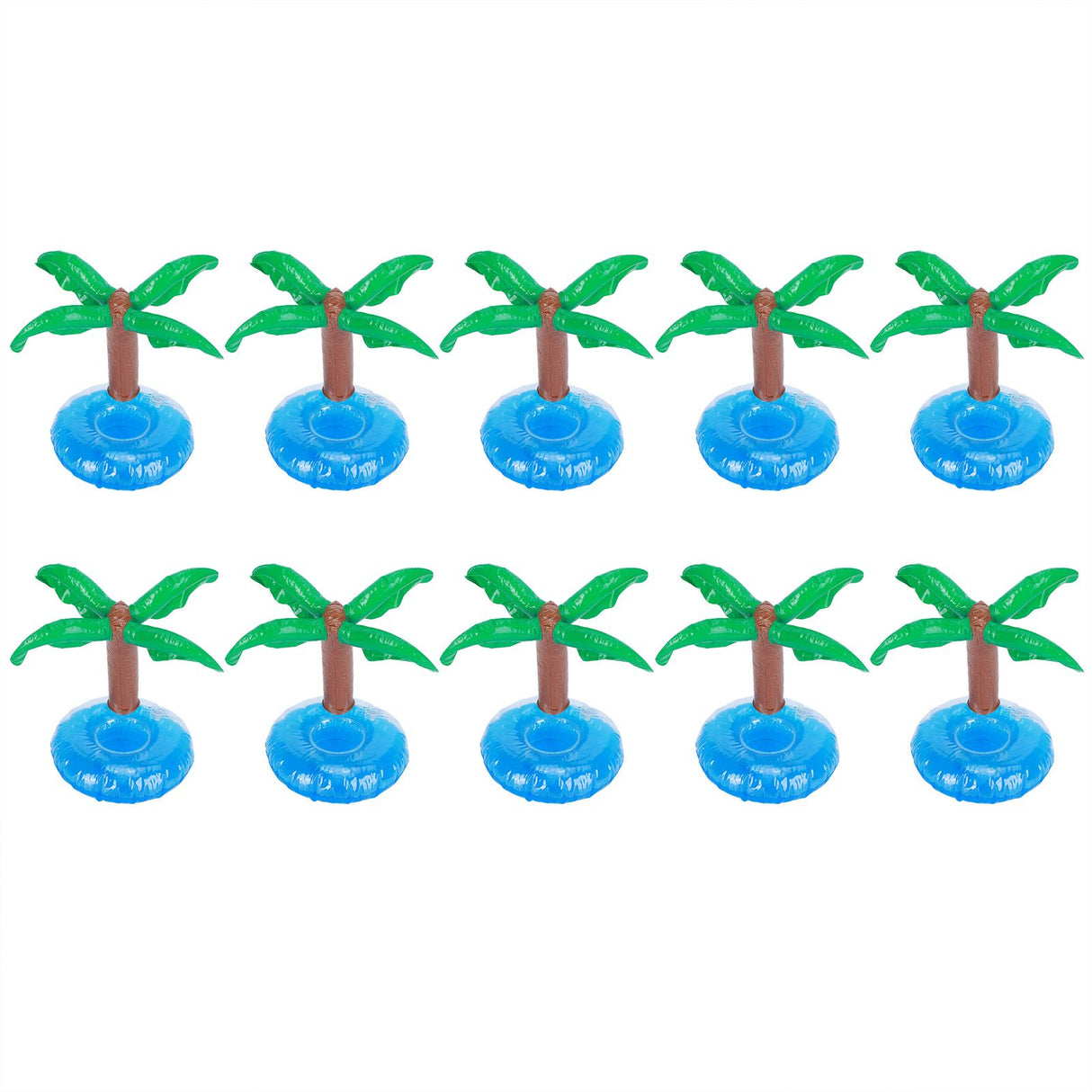 10Pcs Inflatable Drink Holder PVC Floating Cup Mat for Swimming Pool Party Beach