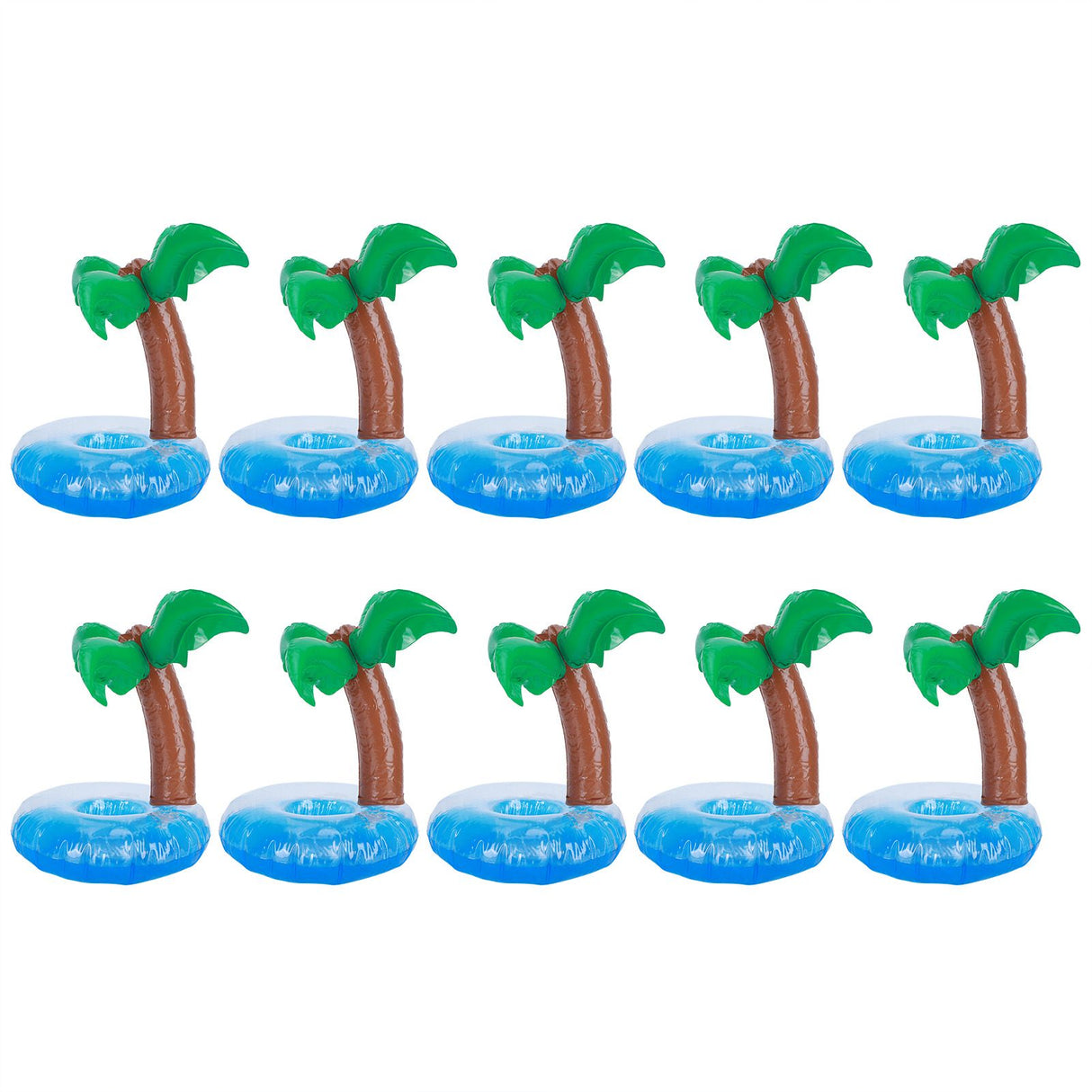 10Pcs Inflatable Drink Holder PVC Floating Cup Mat for Swimming Pool Party Beach