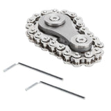 Sprocket Fingertip Gearwheel Rotating Sprocket Flywheel Toy Relieve Stress Decompression ToySilver