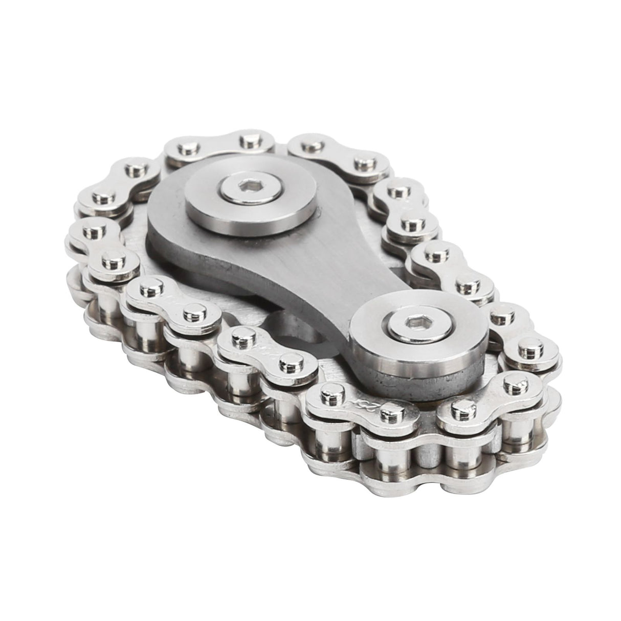 Sprocket Fingertip Gearwheel Rotating Sprocket Flywheel Toy Relieve Stress Decompression ToySilver