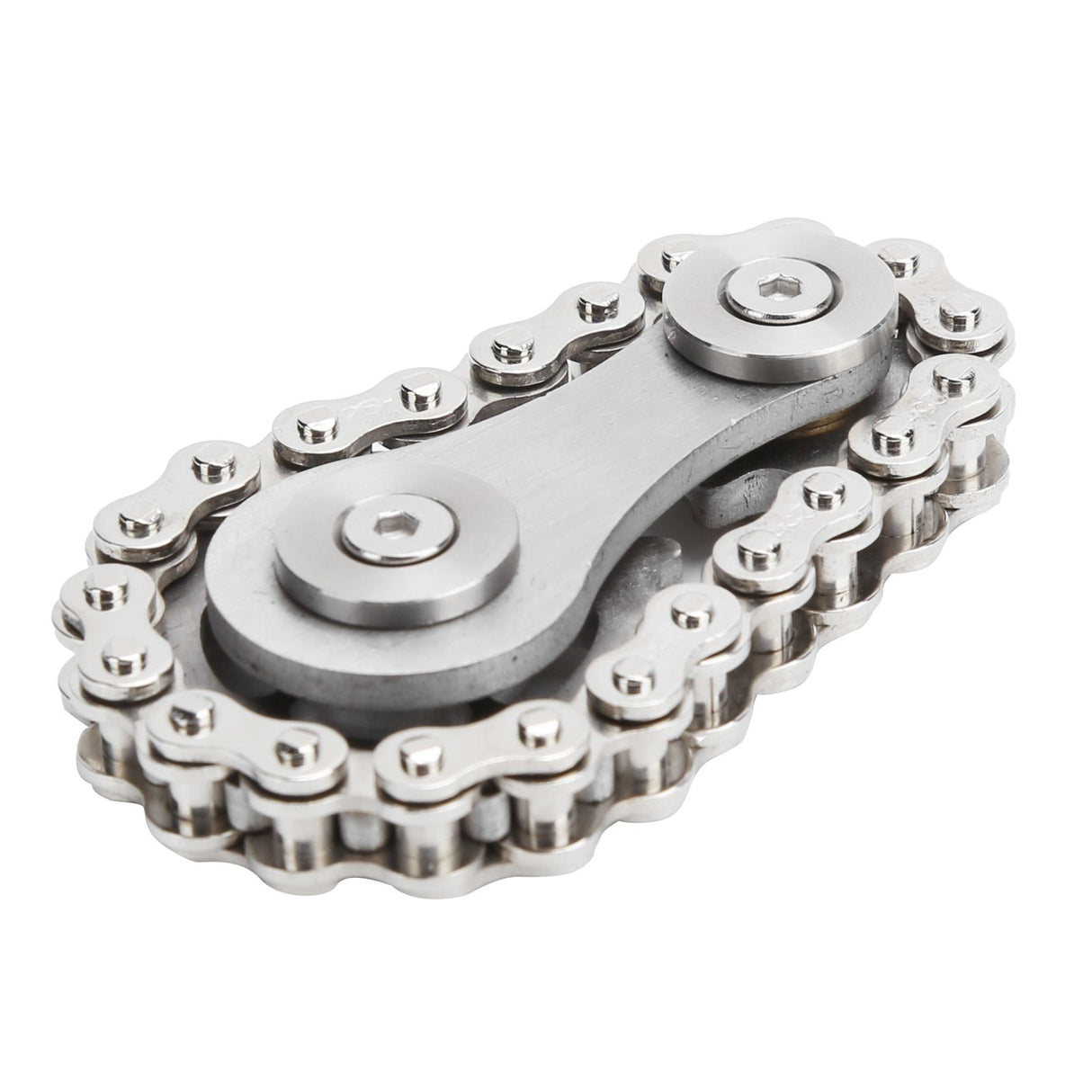 Sprocket Fingertip Gearwheel Rotating Sprocket Flywheel Toy Relieve Stress Decompression ToySilver
