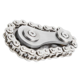 Sprocket Fingertip Gearwheel Rotating Sprocket Flywheel Toy Relieve Stress Decompression ToySilver