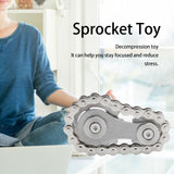 Sprocket Fingertip Gearwheel Rotating Sprocket Flywheel Toy Relieve Stress Decompression ToySilver - Extra Image