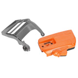 Chain Brake Side Cover Hand Guard Fit for Husqvarna 340 345 350 Chainsaw Tool Parts - 45-Degree Angle