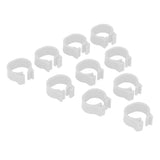 001-100 Numbered Bird Foot Ring Reusable Pigeons Identify Clip Poultry AccessoryWhite - Front View
