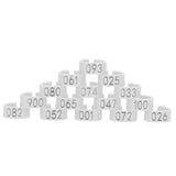 001-100 Numbered Bird Foot Ring Reusable Pigeons Identify Clip Poultry AccessoryWhite