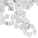 001-100 Numbered Bird Foot Ring Reusable Pigeons Identify Clip Poultry AccessoryWhite - Extra Image