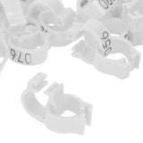 001-100 Numbered Bird Foot Ring Reusable Pigeons Identify Clip Poultry AccessoryWhite - Extra Image
