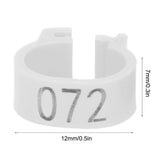 001-100 Numbered Bird Foot Ring Reusable Pigeons Identify Clip Poultry AccessoryWhite - Extra Image
