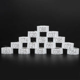 001-100 Numbered Bird Foot Ring Reusable Pigeons Identify Clip Poultry AccessoryWhite