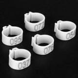 001-100 Numbered Bird Foot Ring Reusable Pigeons Identify Clip Poultry AccessoryWhite - Extra Image