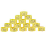100Pcs Bird Foot Rings Bands 10mm 001-100 Numbered Pigeons Identify Clip Poultry SupplyYellow