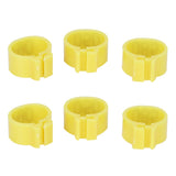 100Pcs Bird Foot Rings Bands 10mm 001-100 Numbered Pigeons Identify Clip Poultry SupplyYellow - Close-Up Angle