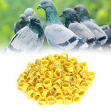 100Pcs Bird Foot Rings Bands 10mm 001-100 Numbered Pigeons Identify Clip Poultry SupplyYellow - Extra Image