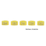 100Pcs Bird Foot Rings Bands 10mm 001-100 Numbered Pigeons Identify Clip Poultry SupplyYellow