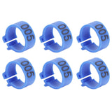 100Pcs Bird Foot Rings Bands 10mm 001-100 Numbered Pigeons Identify Clip Poultry SupplyBlue - Close-Up Angle