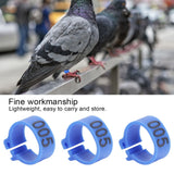 100Pcs Bird Foot Rings Bands 10mm 001-100 Numbered Pigeons Identify Clip Poultry SupplyBlue - Extra Image