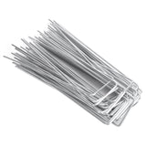50Pcs Garden Stakes Ground Staple Spikes U shaped Fixer Weed Barrier Fabric Landscape Lawn - Front View