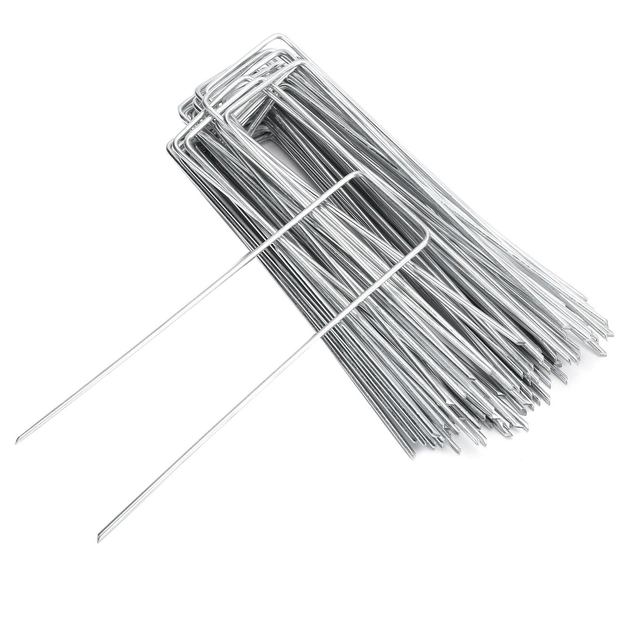 50Pcs Garden Stakes Ground Staple Spikes U shaped Fixer Weed Barrier Fabric Landscape Lawn