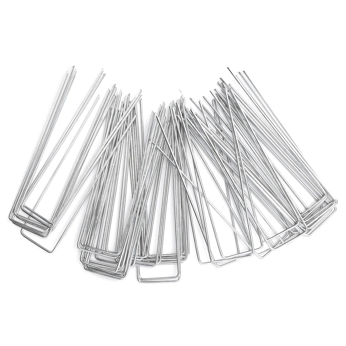 50Pcs Garden Stakes Ground Staple Spikes U shaped Fixer Weed Barrier Fabric Landscape Lawn