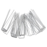 50Pcs Garden Stakes Ground Staple Spikes U shaped Fixer Weed Barrier Fabric Landscape Lawn