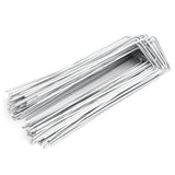 50Pcs Garden Stakes Ground Staple Spikes U shaped Fixer Weed Barrier Fabric Landscape Lawn - Rear View