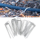 50Pcs Garden Stakes Ground Staple Spikes U shaped Fixer Weed Barrier Fabric Landscape Lawn - Extra Image