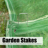 50Pcs Garden Stakes Ground Staple Spikes U shaped Fixer Weed Barrier Fabric Landscape Lawn