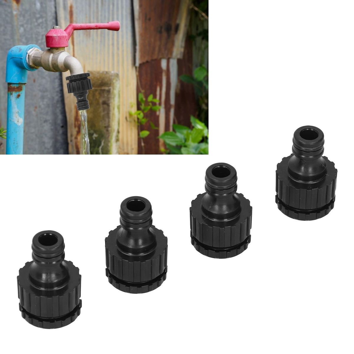12PCS G1/2 G3/4 Female Thread Faucet Garden Hose Adapter Reusable Connector Fittings