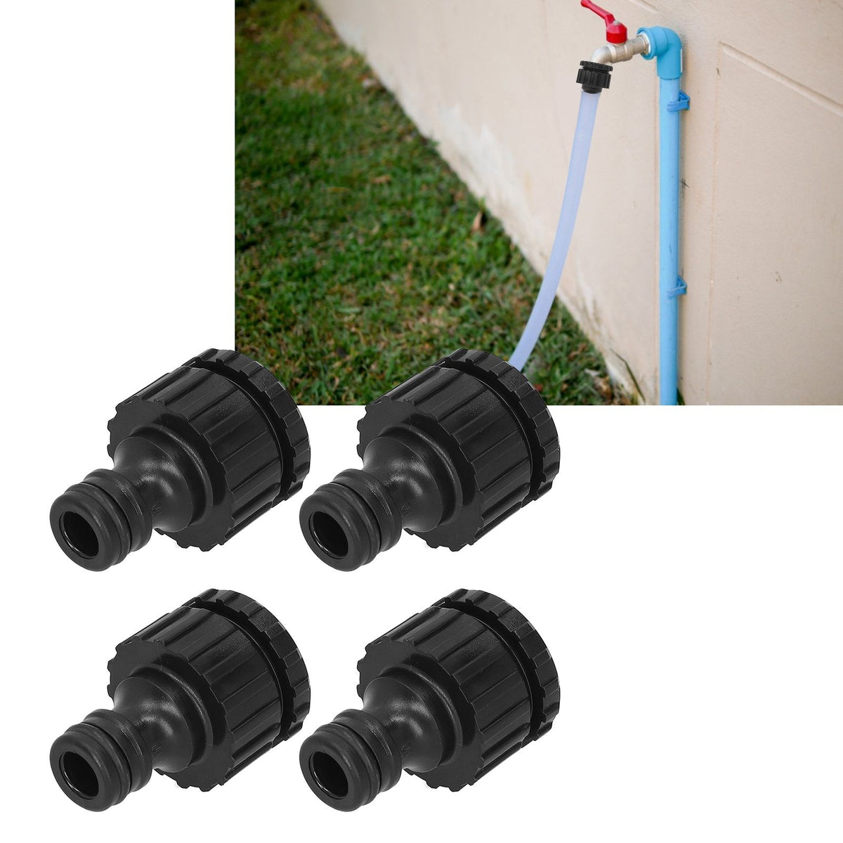 12PCS G1/2 G3/4 Female Thread Faucet Garden Hose Adapter Reusable Connector Fittings