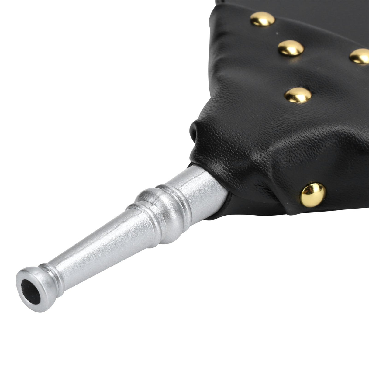 Fireplace Bellows Manual Wood Air Blower for Outdoor Camping BBQ Grill Chimney Fire ToolsSilver Nozzle