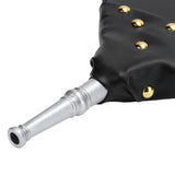 Fireplace Bellows Manual Wood Air Blower for Outdoor Camping BBQ Grill Chimney Fire ToolsSilver Nozzle