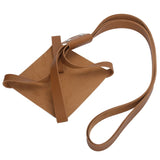 PU Leather Plant Hanger Planter Flowerpot Hanging Holder Home Decor Garden DecorationBrown Square Bottom - Side View