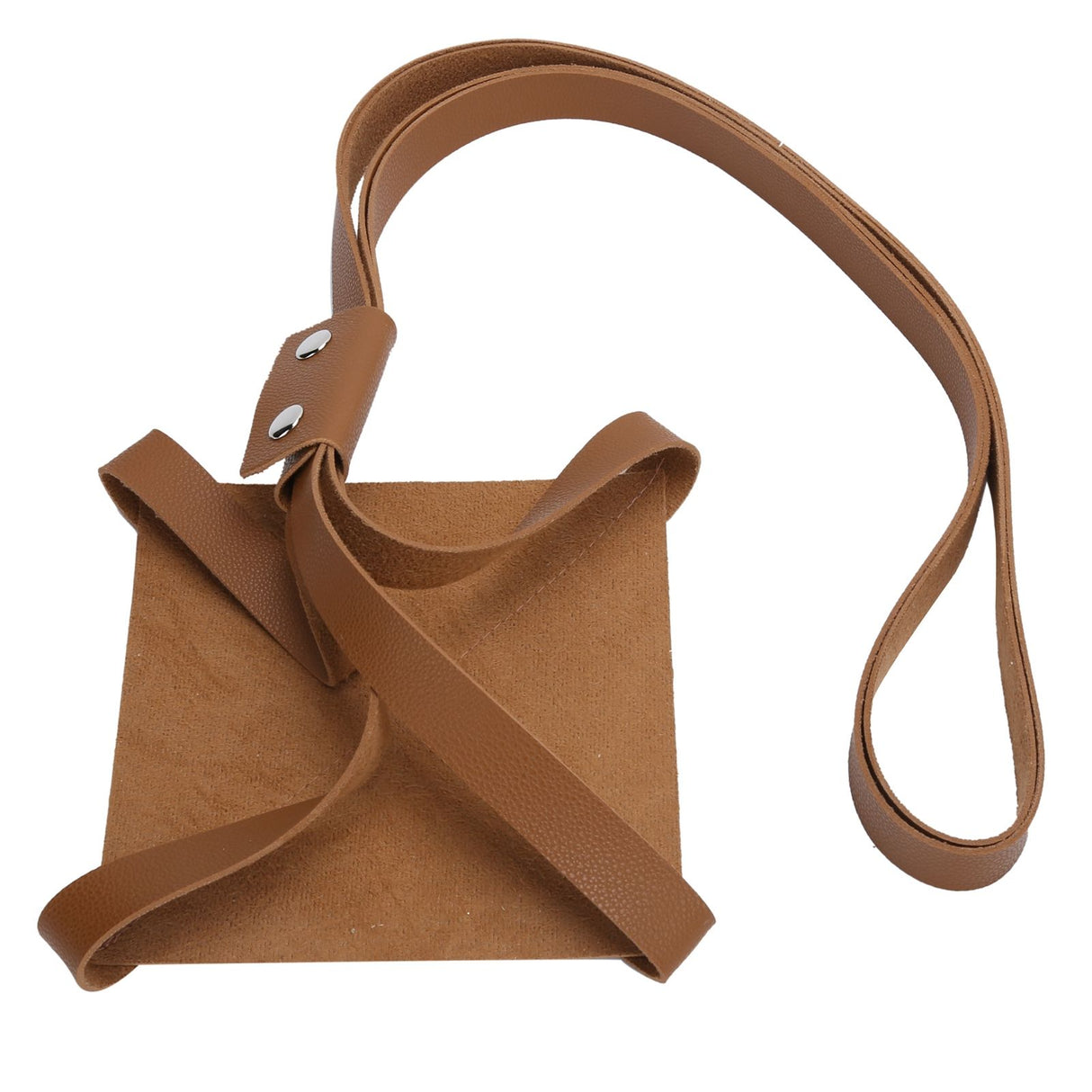 PU Leather Plant Hanger Planter Flowerpot Hanging Holder Home Decor Garden DecorationBrown Square Bottom