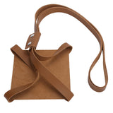 PU Leather Plant Hanger Planter Flowerpot Hanging Holder Home Decor Garden DecorationBrown Square Bottom