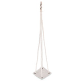 Planter Holder Flowerpot Hanging Rack Hanger with PU Leather Base Cotton Rope for GardeningGreen 10cm