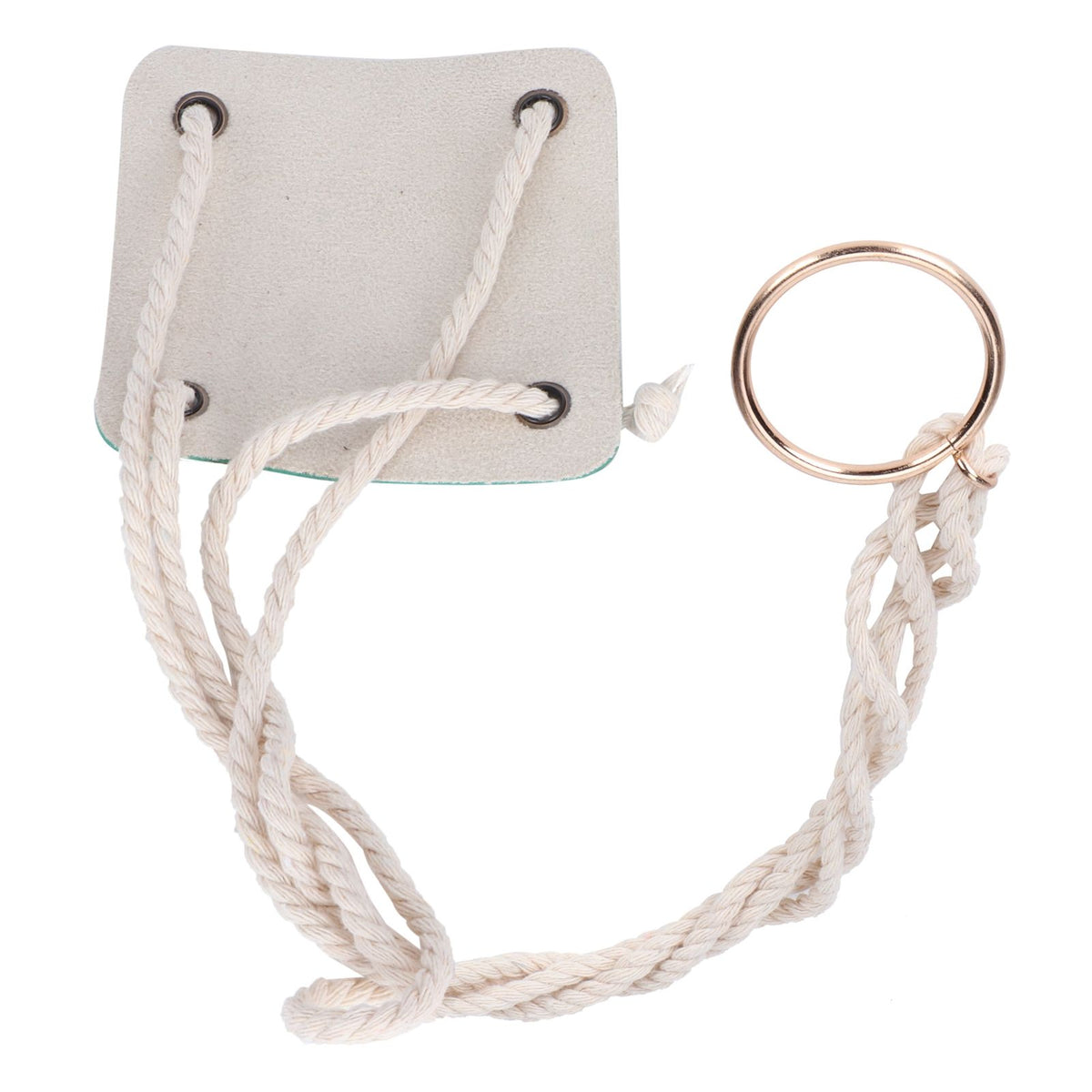 Planter Holder Flowerpot Hanging Rack Hanger with PU Leather Base Cotton Rope for GardeningGreen 10cm