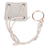 Planter Holder Flowerpot Hanging Rack Hanger with PU Leather Base Cotton Rope for GardeningGreen 10cm
