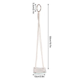 Planter Holder Flowerpot Hanging Rack Hanger with PU Leather Base Cotton Rope for GardeningGreen 10cm - Extra Image