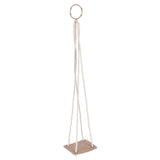 Planter Holder Flowerpot Hanging Rack Hanger with PU Leather Base Cotton Rope for GardeningYellow 10cm