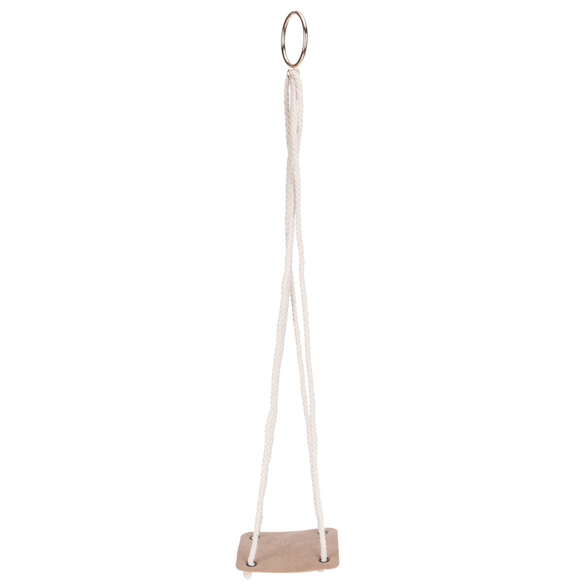 Planter Holder Flowerpot Hanging Rack Hanger with PU Leather Base Cotton Rope for GardeningYellow 10cm