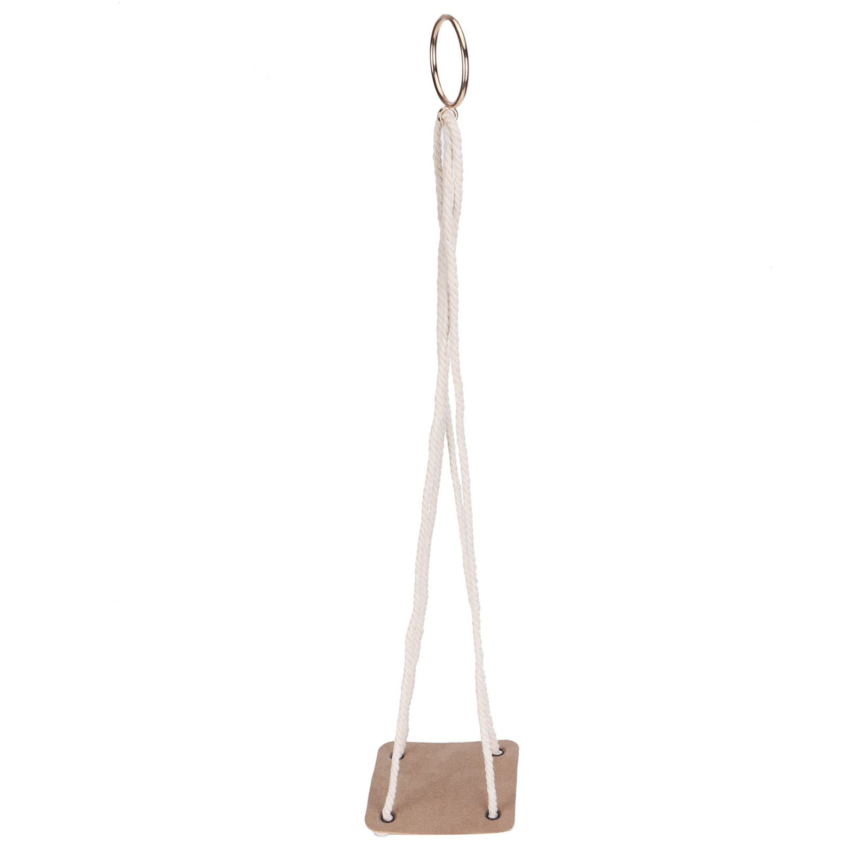 Planter Holder Flowerpot Hanging Rack Hanger with PU Leather Base Cotton Rope for GardeningYellow 10cm