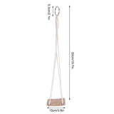 Planter Holder Flowerpot Hanging Rack Hanger with PU Leather Base Cotton Rope for GardeningYellow 10cm - Extra Image