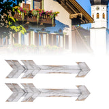 2PCS Wooden Arrows Decor Sign Wall Art Decor Farmhouse Courtyard Wedding SuppliesWhite