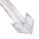 2PCS Wooden Arrows Decor Sign Wall Art Decor Farmhouse Courtyard Wedding SuppliesWhite