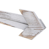 2PCS Wooden Arrows Decor Sign Wall Art Decor Farmhouse Courtyard Wedding SuppliesWhite