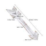 2PCS Wooden Arrows Decor Sign Wall Art Decor Farmhouse Courtyard Wedding SuppliesWhite